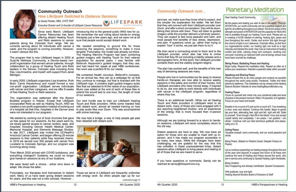 LifeSpark featured article in Healing Beyond Borders